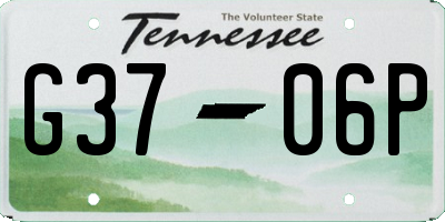 TN license plate G3706P