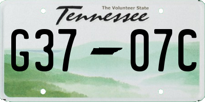 TN license plate G3707C