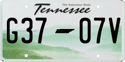 TN license plate G3707V