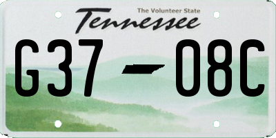 TN license plate G3708C