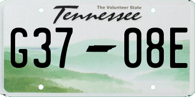 TN license plate G3708E