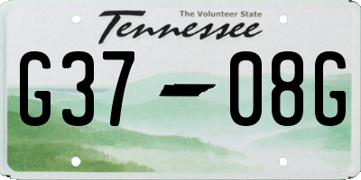 TN license plate G3708G