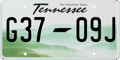 TN license plate G3709J