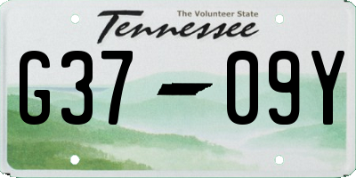 TN license plate G3709Y