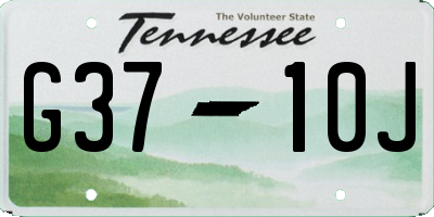 TN license plate G3710J