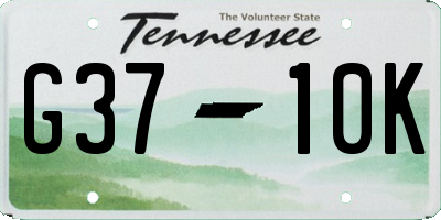 TN license plate G3710K