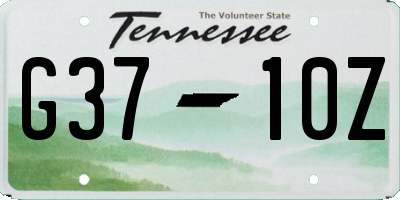 TN license plate G3710Z