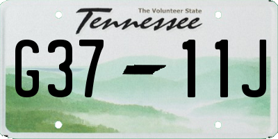 TN license plate G3711J