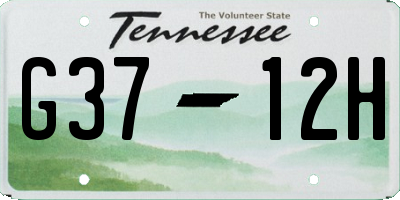 TN license plate G3712H