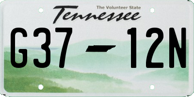 TN license plate G3712N
