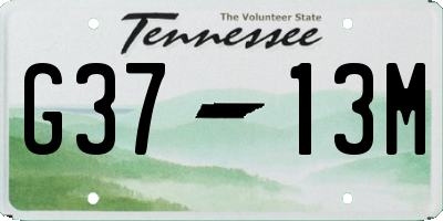 TN license plate G3713M