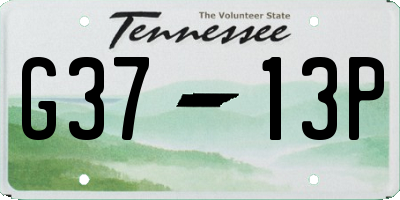 TN license plate G3713P