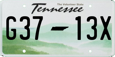 TN license plate G3713X