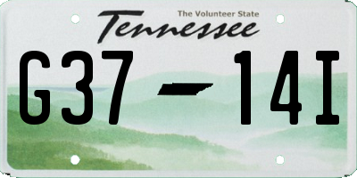 TN license plate G3714I