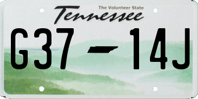 TN license plate G3714J