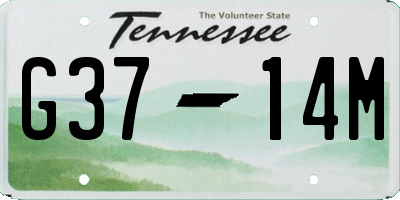 TN license plate G3714M