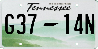 TN license plate G3714N