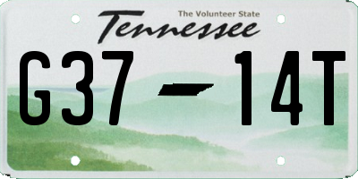 TN license plate G3714T