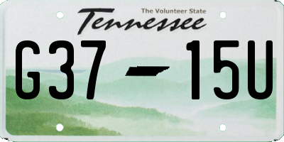 TN license plate G3715U