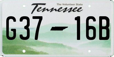 TN license plate G3716B