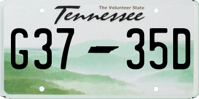 TN license plate G3735D