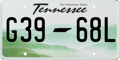 TN license plate G3968L