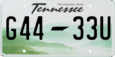 TN license plate G4433U
