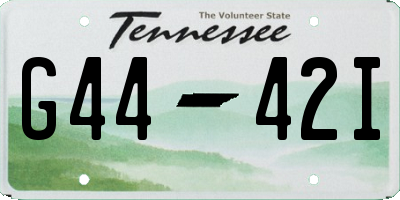 TN license plate G4442I