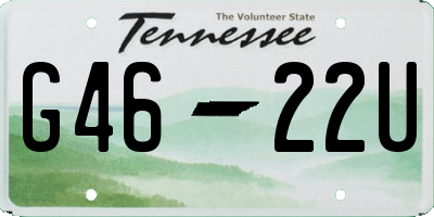 TN license plate G4622U