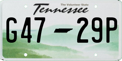 TN license plate G4729P