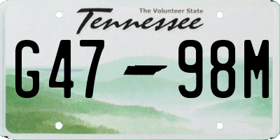 TN license plate G4798M