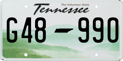 TN license plate G4899O