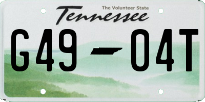 TN license plate G4904T