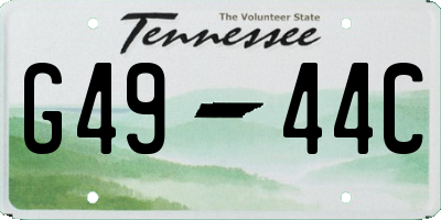 TN license plate G4944C