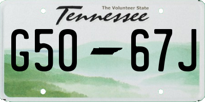 TN license plate G5067J