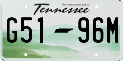 TN license plate G5196M