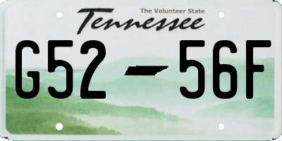 TN license plate G5256F