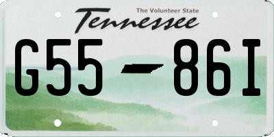TN license plate G5586I