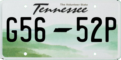 TN license plate G5652P