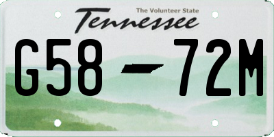 TN license plate G5872M