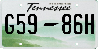 TN license plate G5986H