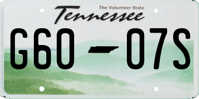 TN license plate G6007S