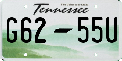 TN license plate G6255U