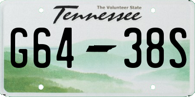 TN license plate G6438S