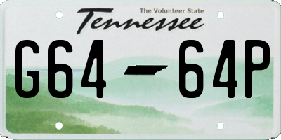 TN license plate G6464P