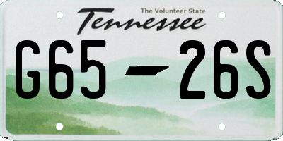 TN license plate G6526S