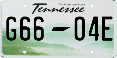 TN license plate G6604E