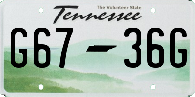 TN license plate G6736G