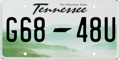 TN license plate G6848U