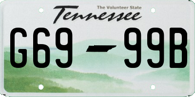 TN license plate G6999B